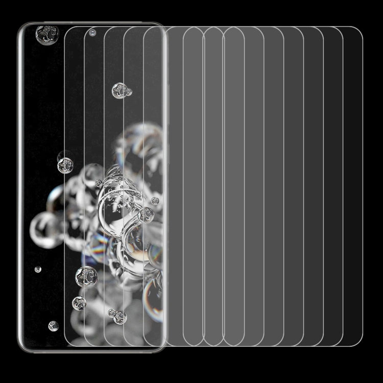 For Galaxy S20 Ultra 10pcs 0.26mm 9H 2.5D Explosion-proof Non-full Screen Tempered Glass Film