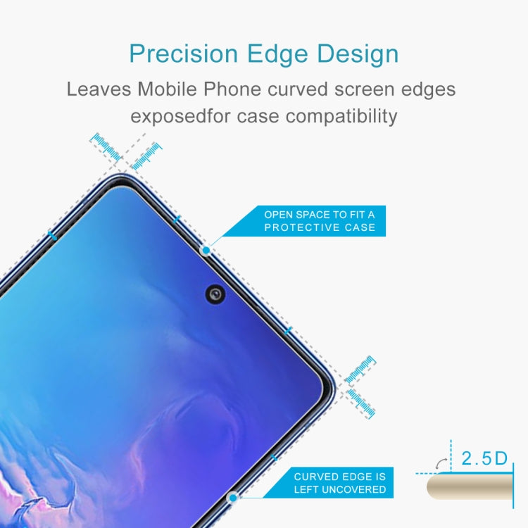 For Galaxy S10 Lite 10 PCS 0.26mm 9H 2.5D Explosion-proof Non-full Screen Tempered Glass Film