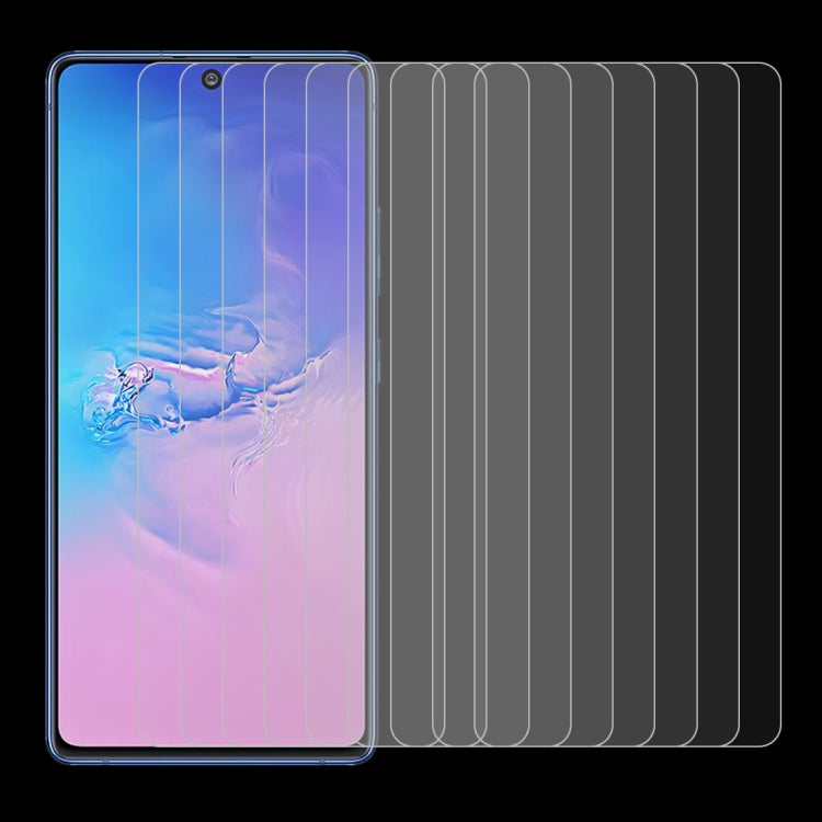 For Galaxy S10 Lite 10 PCS 0.26mm 9H 2.5D Explosion-proof Non-full Screen Tempered Glass Film
