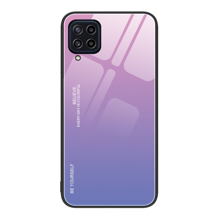 For Samsung Galaxy M32 Gradient Color Glass Case