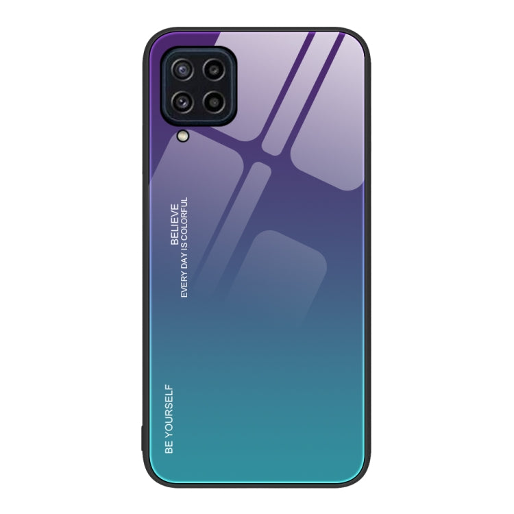 For Samsung Galaxy M32 Gradient Color Glass Case