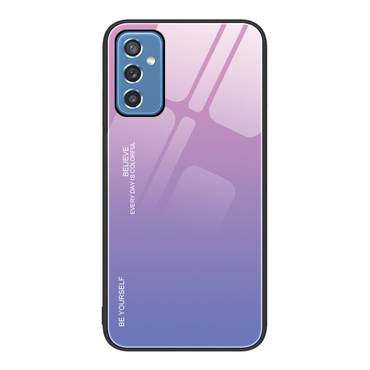 For Samsung Galaxy M52 5G Gradient Color Glass Case
