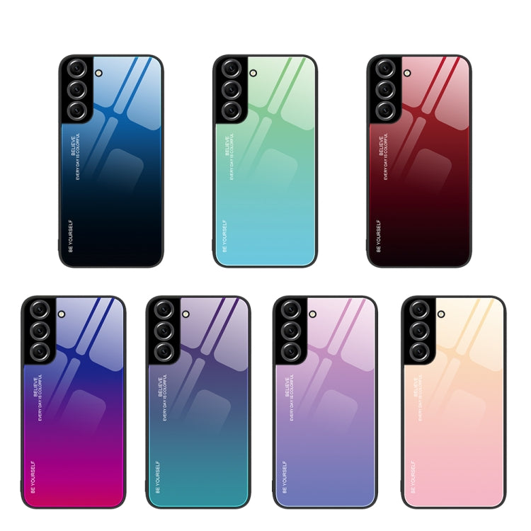 For Samsung Galaxy S22+ 5G Gradient Color Glass Case