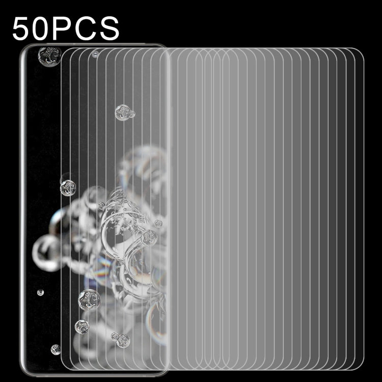 For Galaxy S20 Ultra 50pcs 0.26mm 9H 2.5D Explosion-proof Non-full Screen Tempered Glass Film