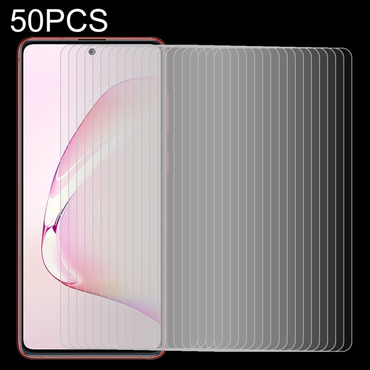 For Galaxy Note 10 Lite 50 PCS 0.26mm 9H 2.5D Explosion-proof Non-full Screen Tempered Glass Film