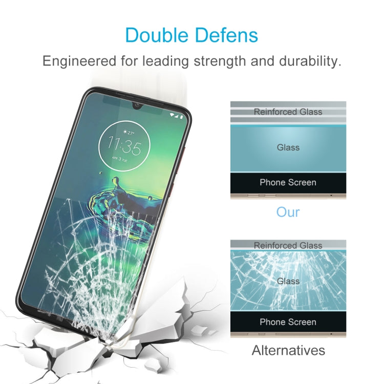 For Motorola Moto G8 Plus 50 PCS 0.26mm 9H 2.5D Explosion-proof Non-full Screen Tempered Glass Film