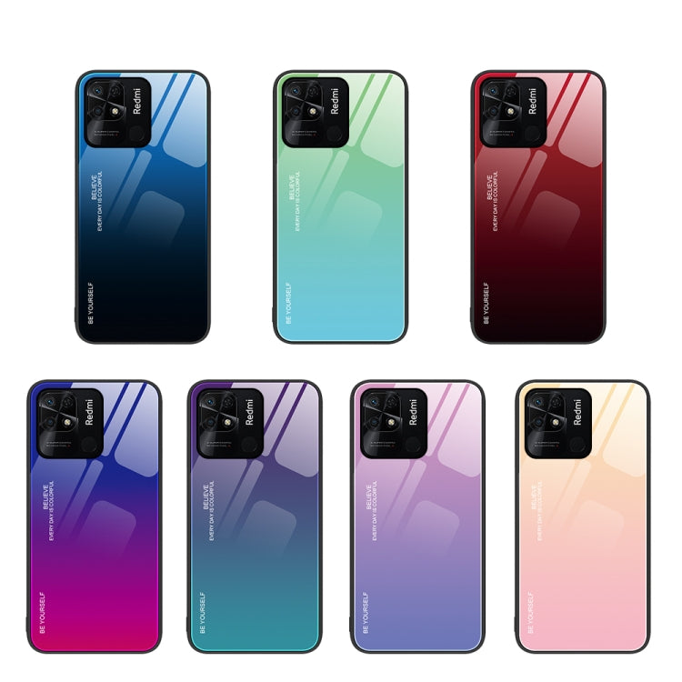 For Xiaomi Redmi 10C Gradient Color Glass Case