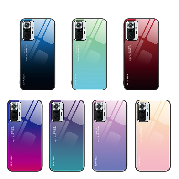 For Xiaomi Redmi Note 10 Pro 4G Global Gradient Color Glass Case