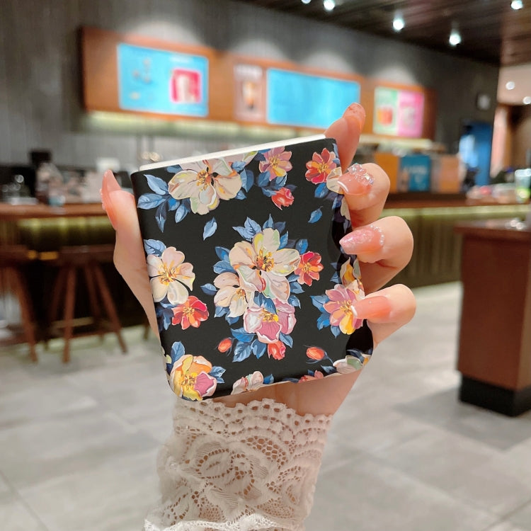 For Samsung Galaxy Z Flip4 Frosted Flower Pattern Protective Phone Case