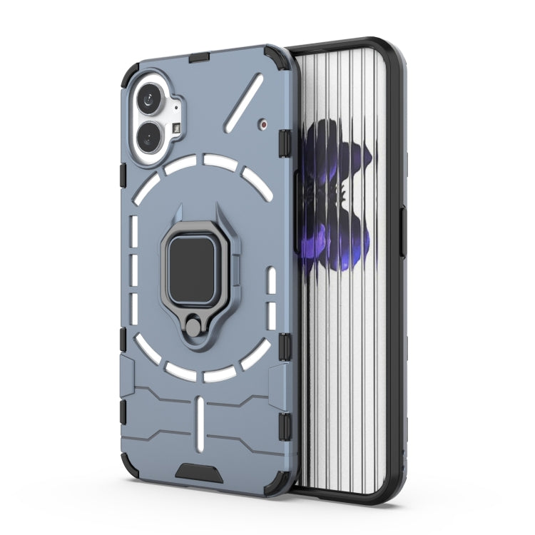 For Nothing Phone 1 PC + TPU Shockproof Protective Phone Case with Magnetic Ring Holder