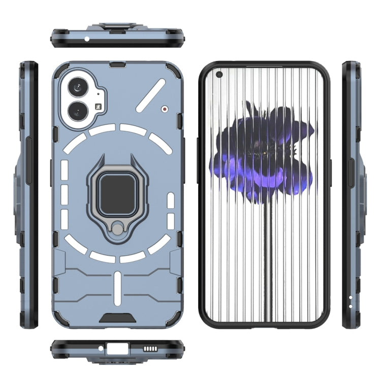 For Nothing Phone 1 PC + TPU Shockproof Protective Phone Case with Magnetic Ring Holder
