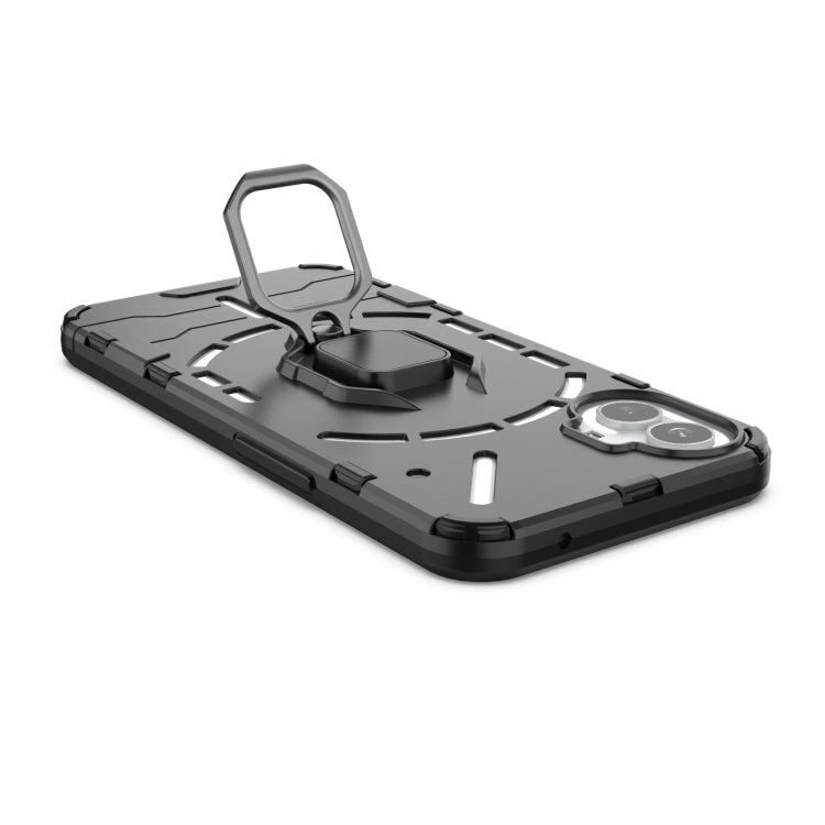For Nothing Phone 1 PC + TPU Shockproof Protective Phone Case with Magnetic Ring Holder