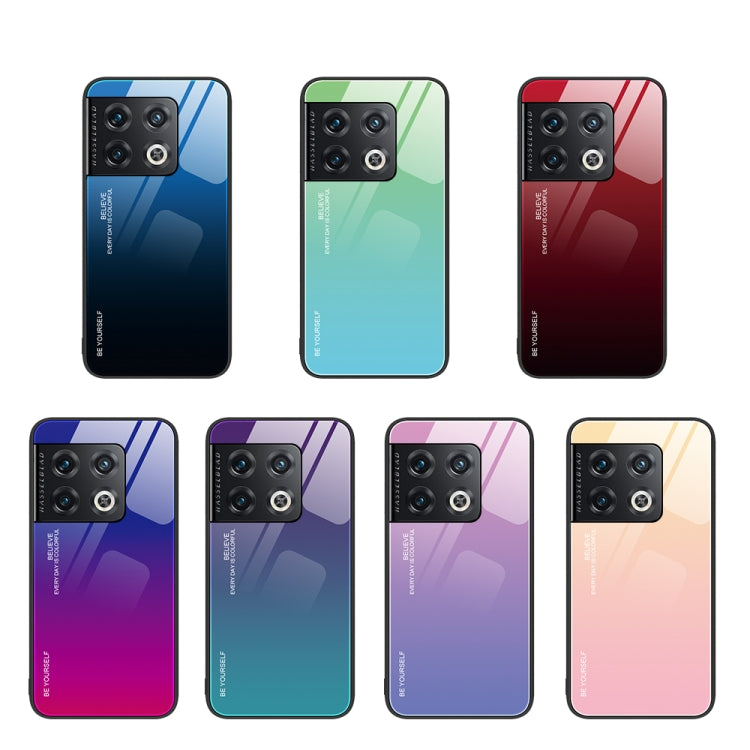 For OnePlus 10 Pro Gradient Color Glass Case