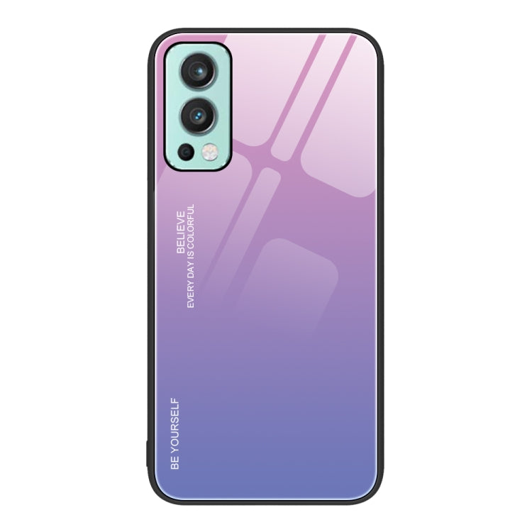For OnePlus Nord 2 5G Gradient Color Glass Case