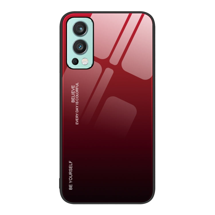 For OnePlus Nord 2 5G Gradient Color Glass Case
