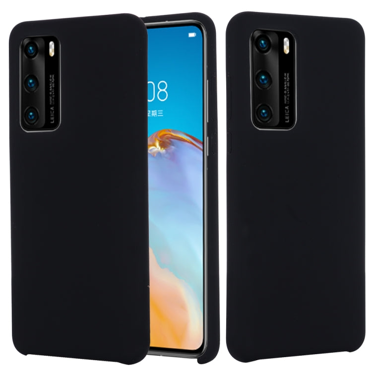 For Huawei P40 Pro Solid Color Liquid Silicone Shockproof Coverage Protective Case