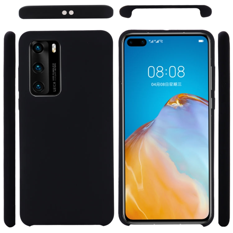 For Huawei P40 Pro Solid Color Liquid Silicone Shockproof Coverage Protective Case