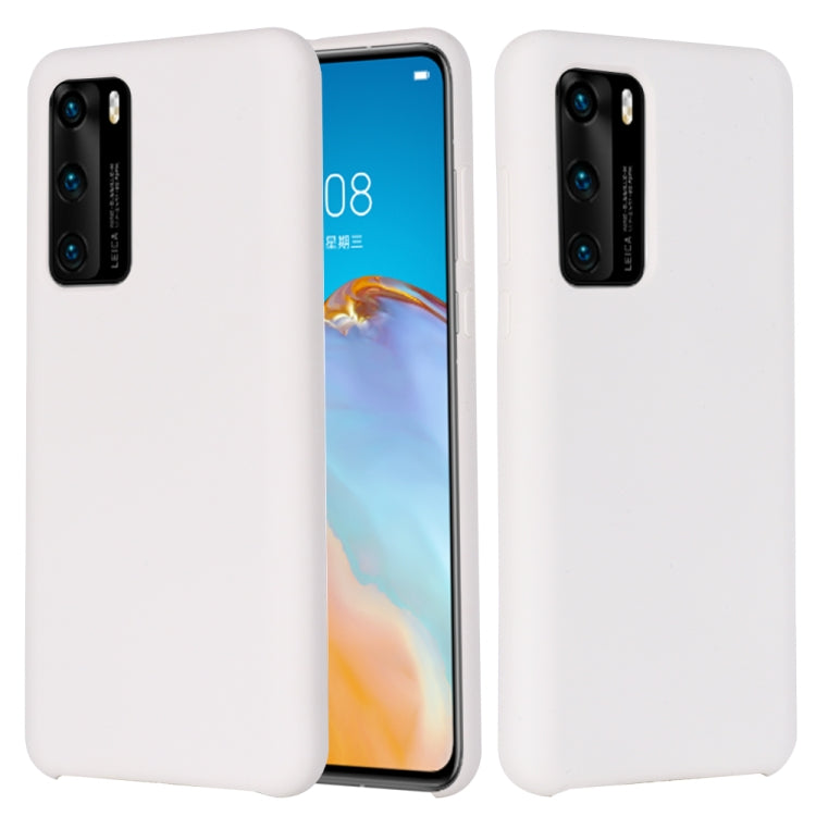 For Huawei P40 Pro Solid Color Liquid Silicone Shockproof Coverage Protective Case