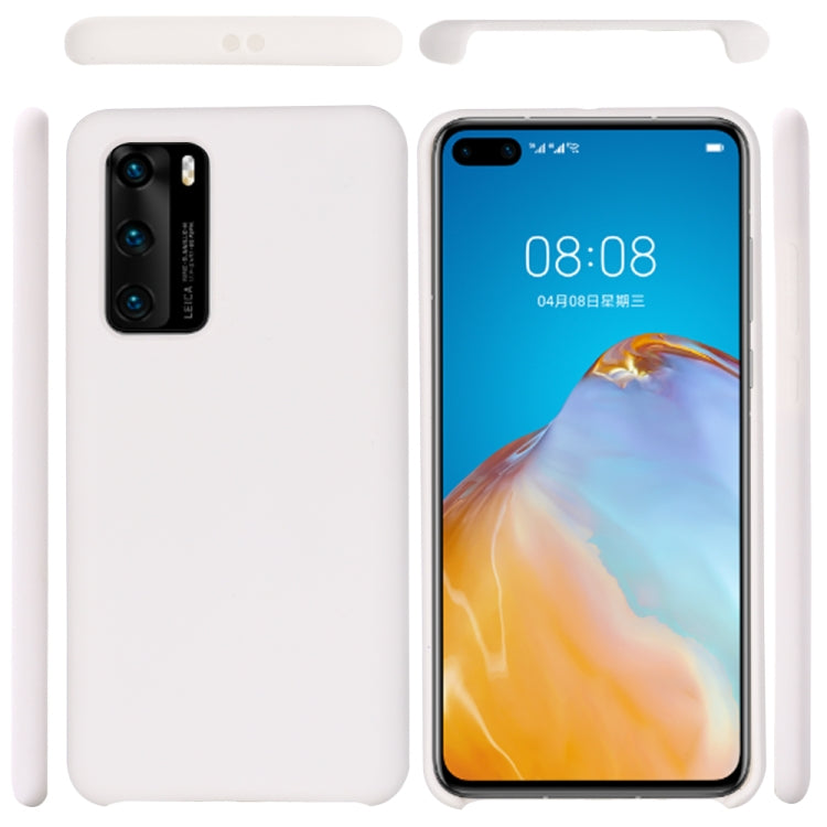 For Huawei P40 Pro Solid Color Liquid Silicone Shockproof Coverage Protective Case
