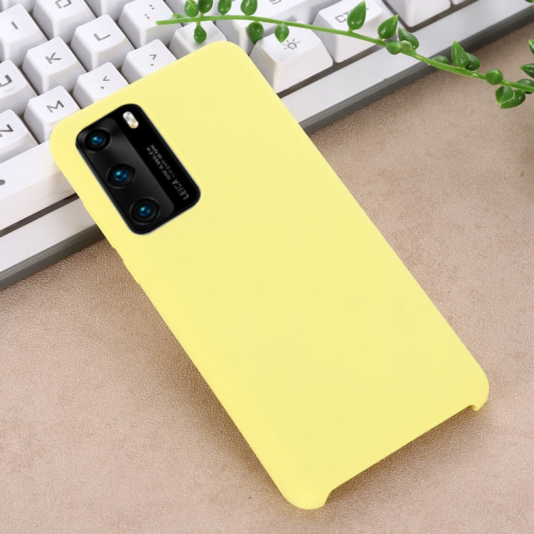 For Huawei P40 Pro Solid Color Liquid Silicone Shockproof Coverage Protective Case