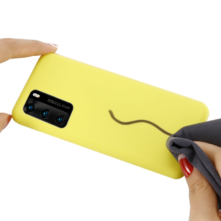 For Huawei P40 Pro Solid Color Liquid Silicone Shockproof Coverage Protective Case
