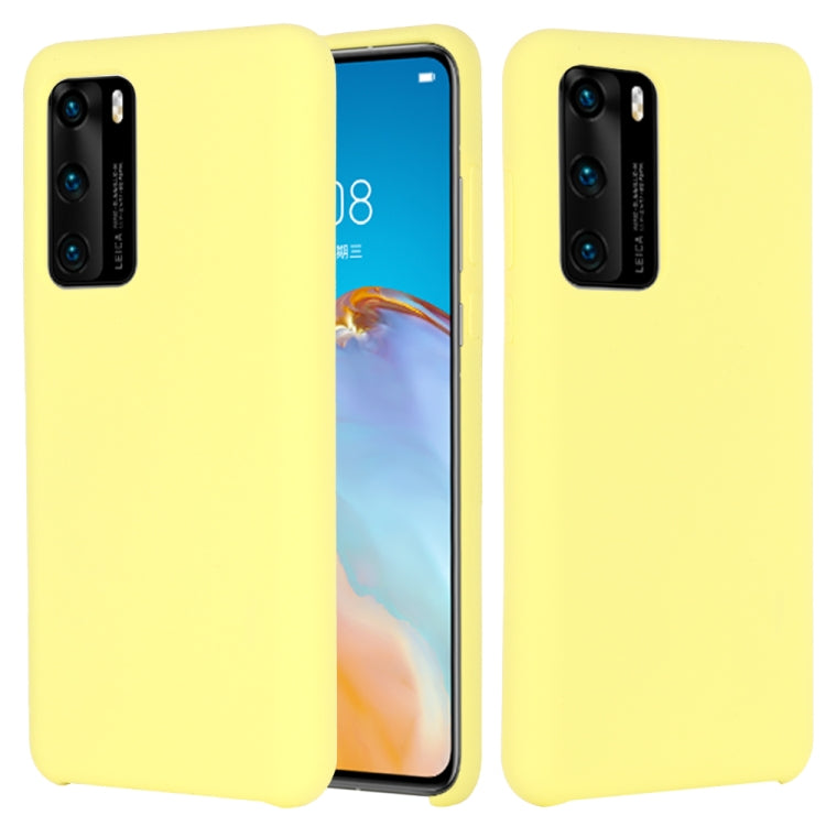 For Huawei P40 Pro Solid Color Liquid Silicone Shockproof Coverage Protective Case