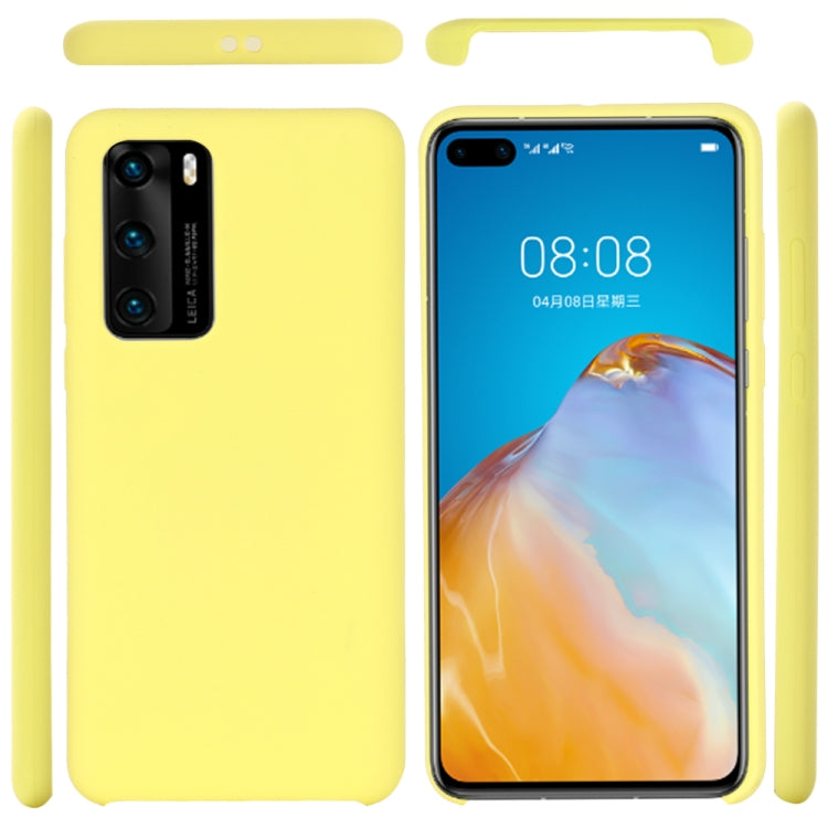 For Huawei P40 Pro Solid Color Liquid Silicone Shockproof Coverage Protective Case