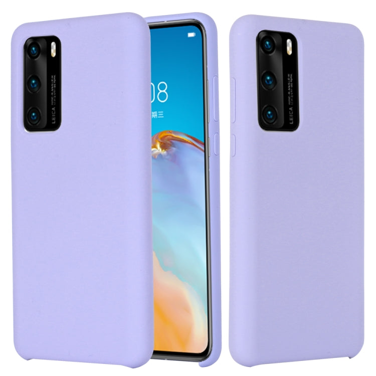 For Huawei P40 Pro Solid Color Liquid Silicone Shockproof Coverage Protective Case