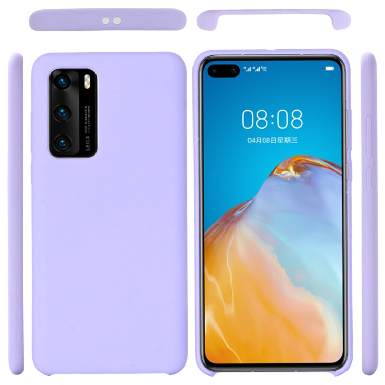 For Huawei P40 Pro Solid Color Liquid Silicone Shockproof Coverage Protective Case