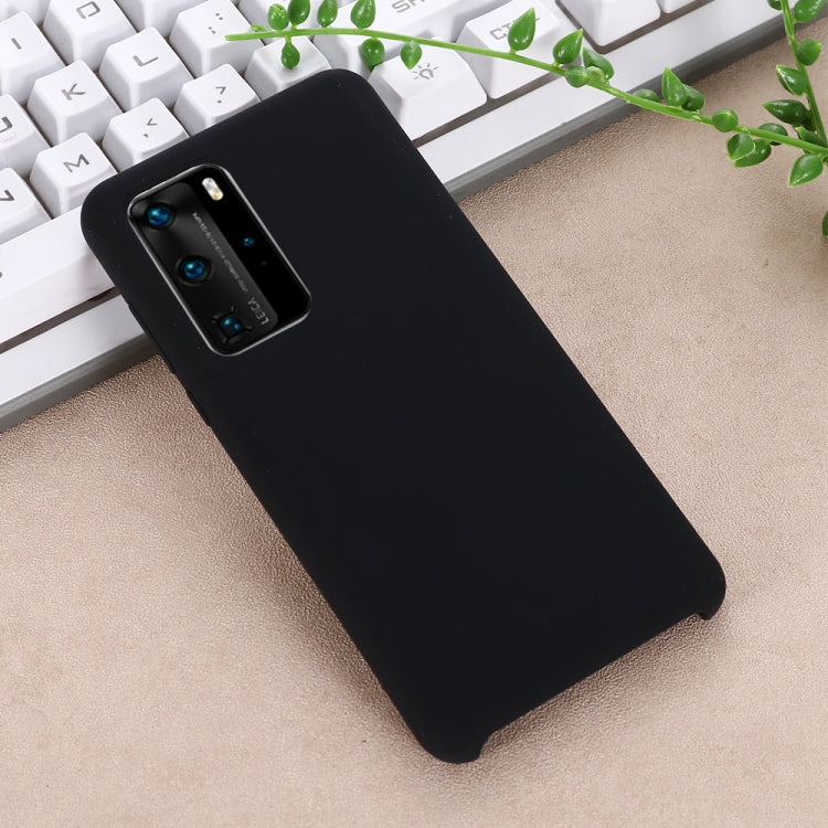 For Huawei P40 Solid Color Liquid Silicone Shockproof Coverage Protective Case