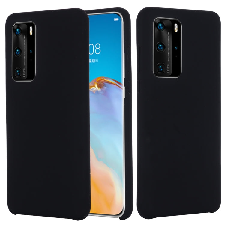 For Huawei P40 Solid Color Liquid Silicone Shockproof Coverage Protective Case