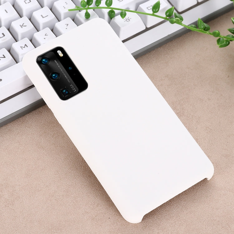 For Huawei P40 Solid Color Liquid Silicone Shockproof Coverage Protective Case
