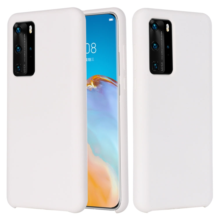 For Huawei P40 Solid Color Liquid Silicone Shockproof Coverage Protective Case