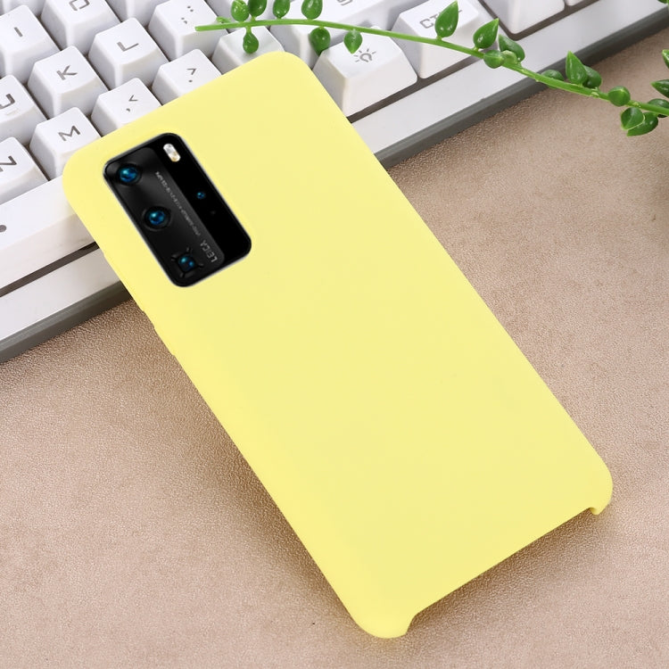 For Huawei P40 Solid Color Liquid Silicone Shockproof Coverage Protective Case