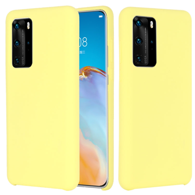For Huawei P40 Solid Color Liquid Silicone Shockproof Coverage Protective Case