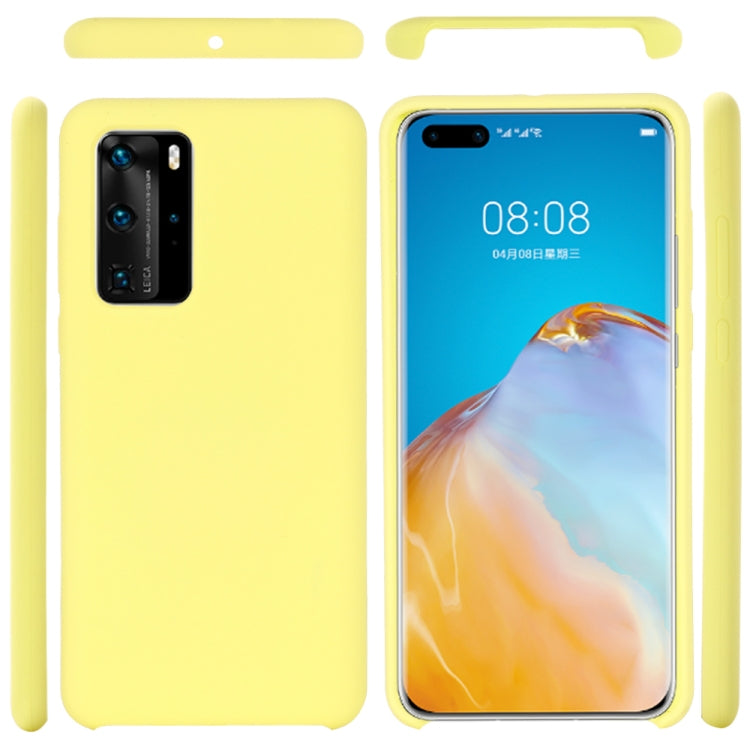 For Huawei P40 Solid Color Liquid Silicone Shockproof Coverage Protective Case