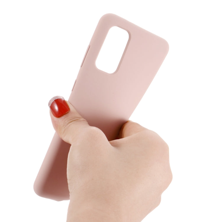 For Huawei P40 Solid Color Liquid Silicone Shockproof Coverage Protective Case