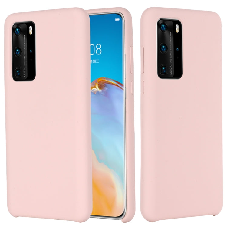 For Huawei P40 Solid Color Liquid Silicone Shockproof Coverage Protective Case
