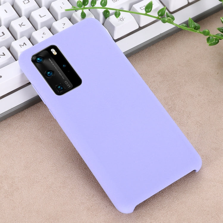 For Huawei P40 Solid Color Liquid Silicone Shockproof Coverage Protective Case