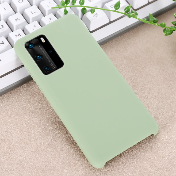 For Huawei P40 Solid Color Liquid Silicone Shockproof Coverage Protective Case