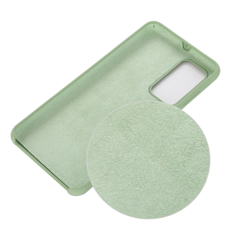 For Huawei P40 Solid Color Liquid Silicone Shockproof Coverage Protective Case