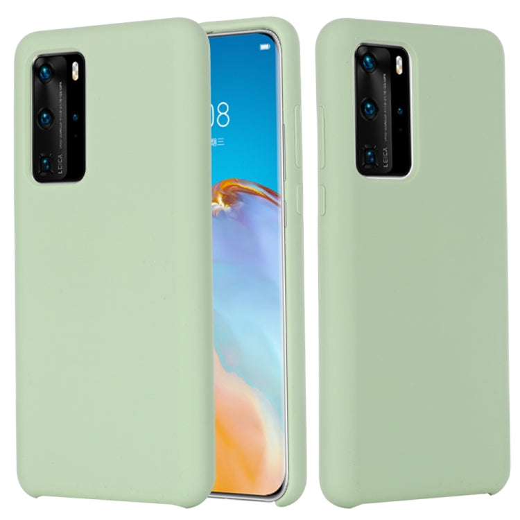 For Huawei P40 Solid Color Liquid Silicone Shockproof Coverage Protective Case