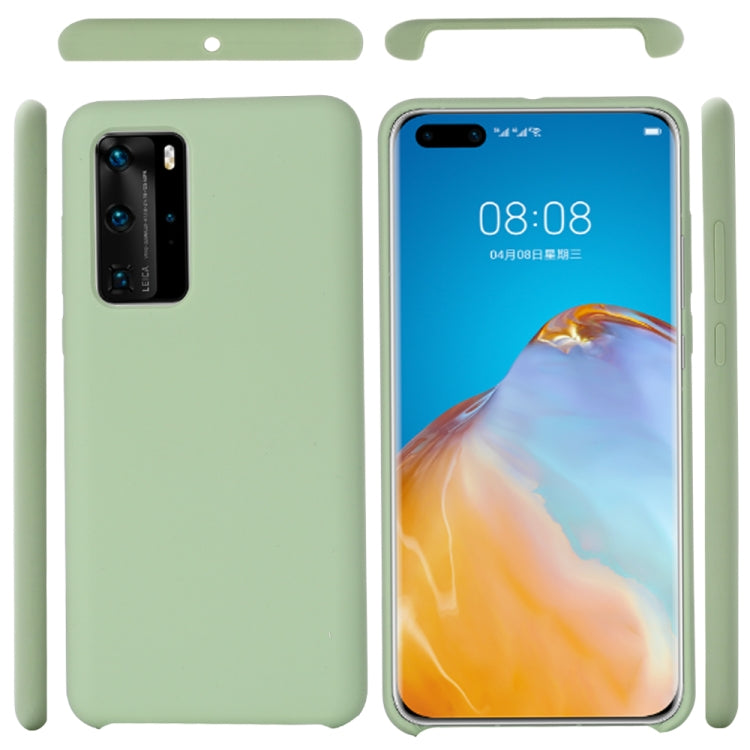 For Huawei P40 Solid Color Liquid Silicone Shockproof Coverage Protective Case