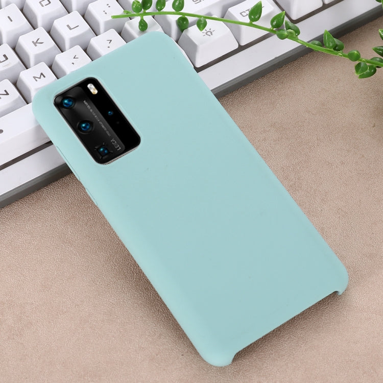 For Huawei P40 Solid Color Liquid Silicone Shockproof Coverage Protective Case