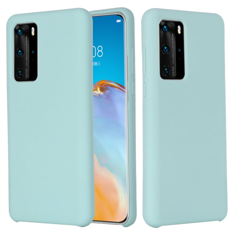 For Huawei P40 Solid Color Liquid Silicone Shockproof Coverage Protective Case