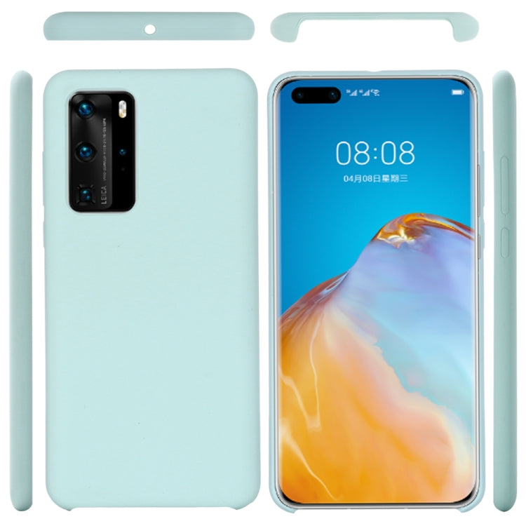 For Huawei P40 Solid Color Liquid Silicone Shockproof Coverage Protective Case