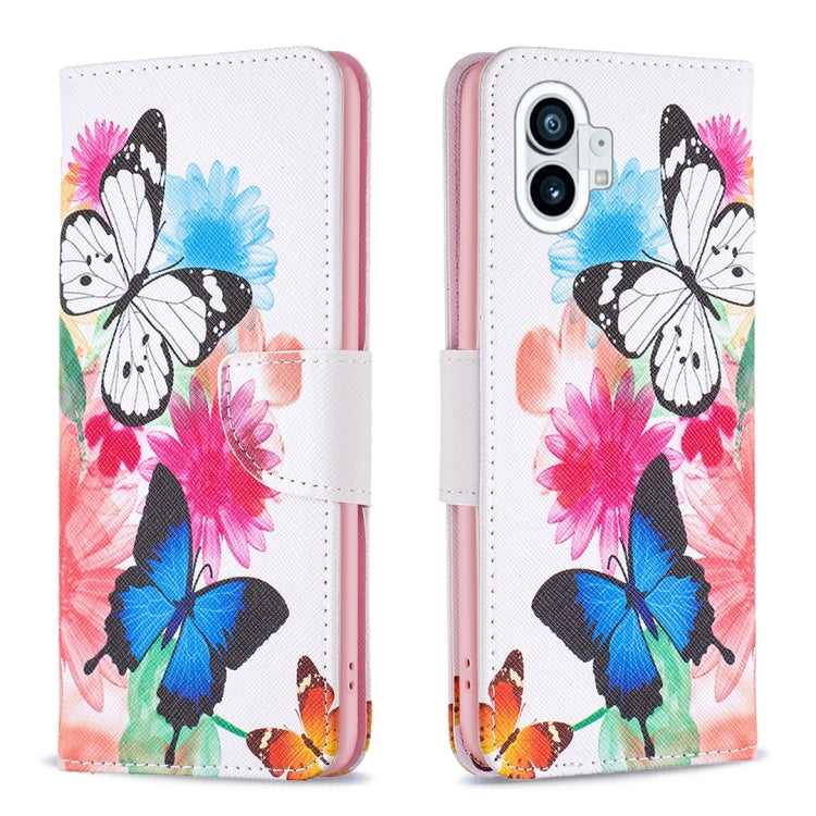 For Nothing Phone 1 Colored Drawing Pattern Leather Phone Case