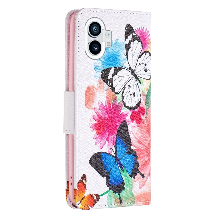 For Nothing Phone 1 Colored Drawing Pattern Leather Phone Case