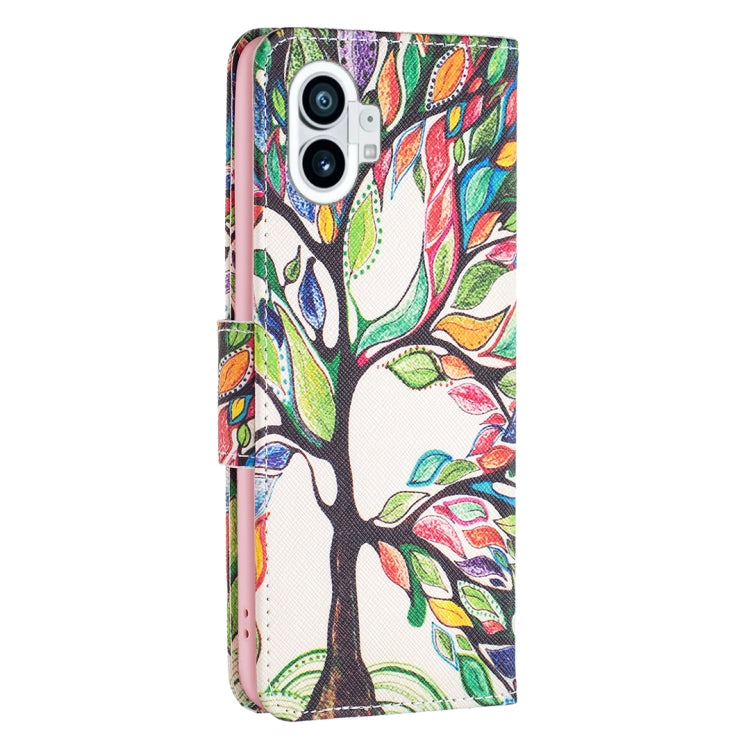 For Nothing Phone 1 Colored Drawing Pattern Leather Phone Case