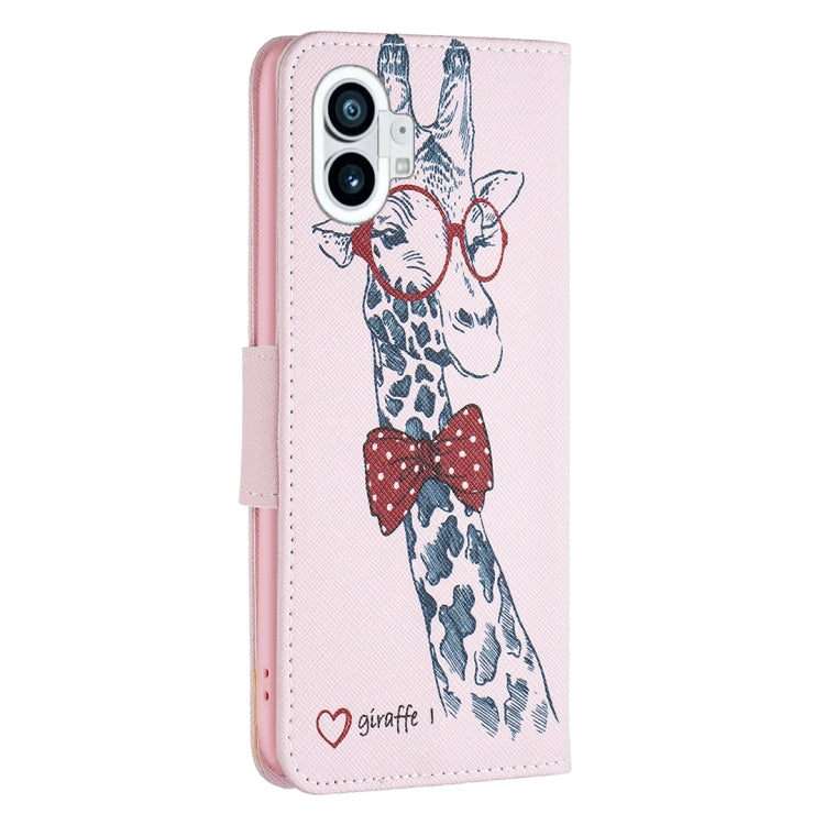 For Nothing Phone 1 Colored Drawing Pattern Leather Phone Case